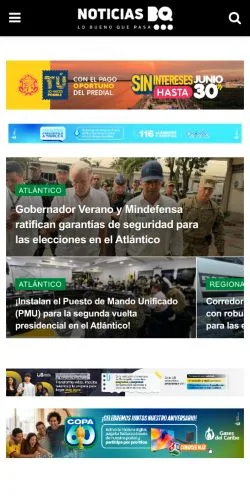 Anteprima del sito NoticiasBQ, media di Spagna per articoli sponsorizzati