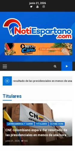 Anteprima del sito Notiespartano, media di Spagna per articoli sponsorizzati
