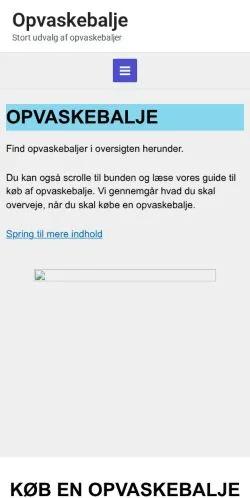 Anteprima del sito Opvaskebalje, media di Danimarca per articoli sponsorizzati