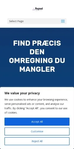 Forhåndsvisning av nettstedet Regnud, medium fra Danmark for sponsede artikler