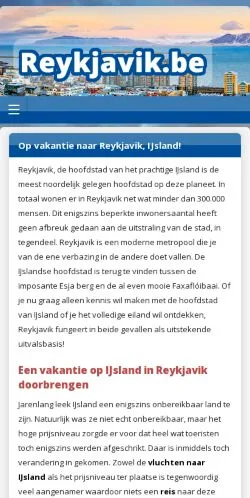 Anteprima del sito Reykjavik, media di Belgio per articoli sponsorizzati