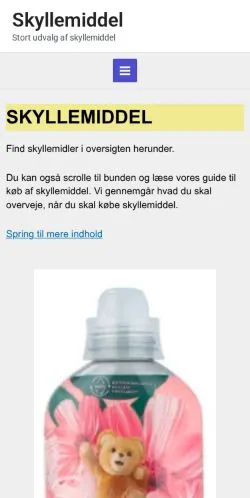 Anteprima del sito Skyllemiddel, media di Danimarca per articoli sponsorizzati