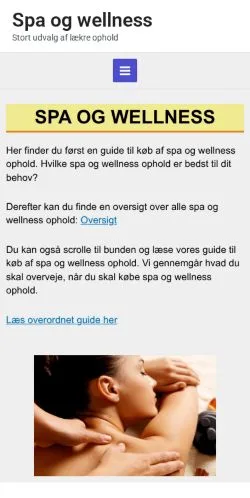 Anteprima del sito Spa Og Wellness, media di Danimarca per articoli sponsorizzati