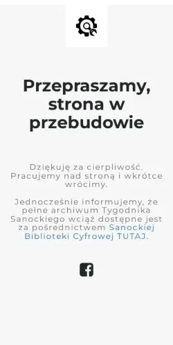 Anteprima del sito Tygodnik Sanocki is under construction, media di Polonia per articoli sponsorizzati