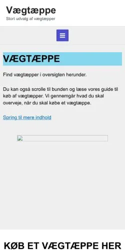 Pré-visualização do site Vægtæppe, meio de Dinamarca para artigos patrocinados