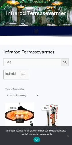 Anteprima del sito Infrarød Terrassevarmer, media di Danimarca per articoli sponsorizzati