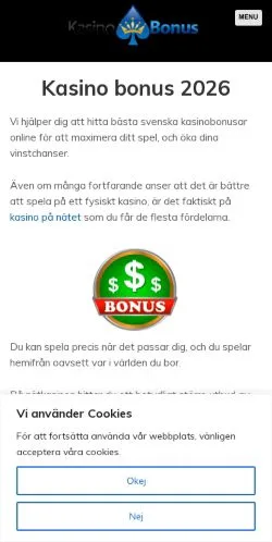 스폰서 기사용 스웨덴 매체 Kasino Bonus 사이트 미리보기