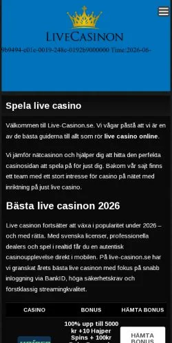스폰서 기사용 스웨덴 매체 Live Casinon 사이트 미리보기