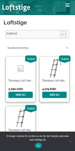 Sponsorlu makaleler için Danimarka medyası Loftstige sitesinin önizlemesi