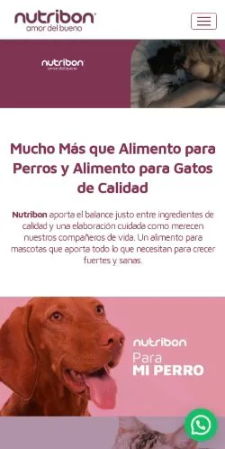 Anteprima del sito Nutribon Mascotas, media di Argentina per articoli sponsorizzati