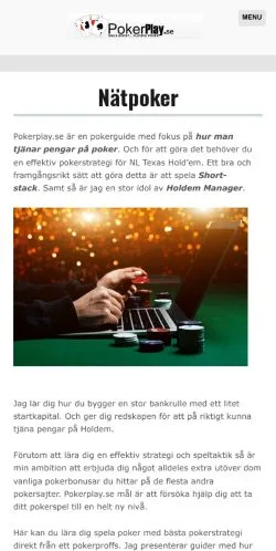 Anteprima del sito Nätpoker, media di Svezia per articoli sponsorizzati