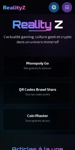Podgląd witryny RealityZ, medium z kraju Francja do artykułów sponsorowanych