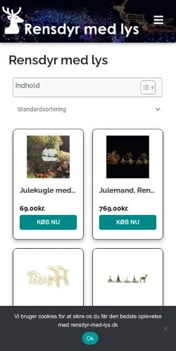 Anteprima del sito Rensdyr Med Lys, media di Danimarca per articoli sponsorizzati