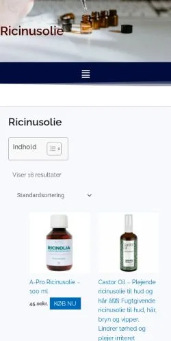 Anteprima del sito Ricinusolie, media di Danimarca per articoli sponsorizzati