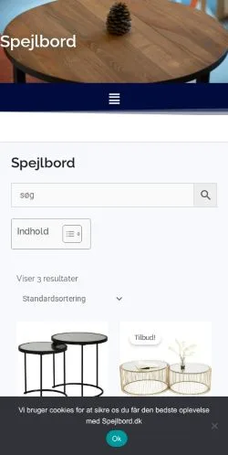 Anteprima del sito Spejlbord, media di Danimarca per articoli sponsorizzati