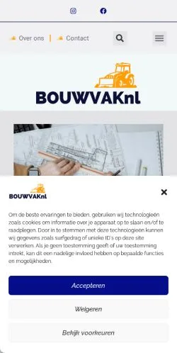 Anteprima del sito Bouwvaknl, media di Paesi Bassi per articoli sponsorizzati