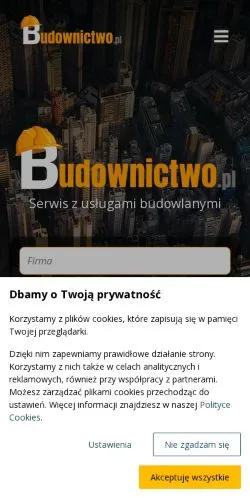 Anteprima del sito Budownictwo, media di Polonia per articoli sponsorizzati