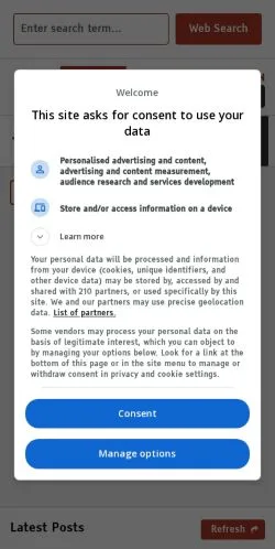 Anteprima del sito The AnswerBank, media di Regno Unito per articoli sponsorizzati