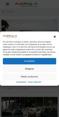 スポンサード記事向けのオランダメディア、AudiBlog.nlのサイトプレビュー
