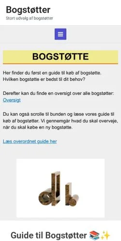 Anteprima del sito Bogstøtte, media di Danimarca per articoli sponsorizzati