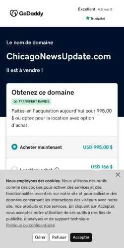 Anteprima del sito Chicago News Update, media di Stati Uniti per articoli sponsorizzati