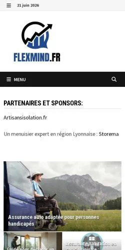 Sponsorlu makaleler için Fransa medyası Flexmind.fr blog actualites sitesinin önizlemesi