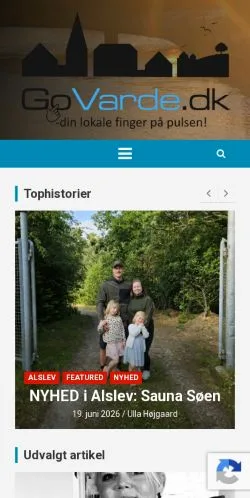 Forhåndsvisning av nettstedet GoVarde, medium fra Danmark for sponsede artikler