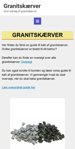 Anteprima del sito Granitskærv, media di Danimarca per articoli sponsorizzati