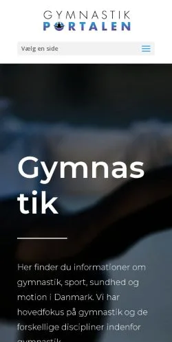 Anteprima del sito GymnastikPortalen, media di Danimarca per articoli sponsorizzati