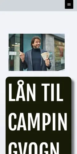 Anteprima del sito Lån Til Campingvogn, media di Danimarca per articoli sponsorizzati