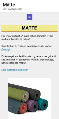 Aperçu du site Måtte, média de Danemark pour articles sponsorisés