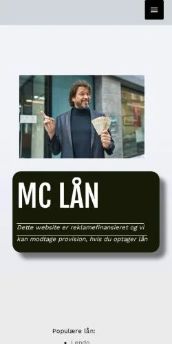 Podgląd witryny MC Lån, medium z kraju Dania do artykułów sponsorowanych
