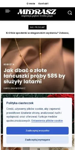 Aperçu du site Midrasz, média de Pologne pour articles sponsorisés