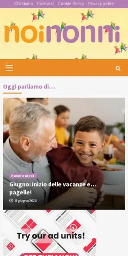 Anteprima del sito Noi Nonni, media di Italia per articoli sponsorizzati