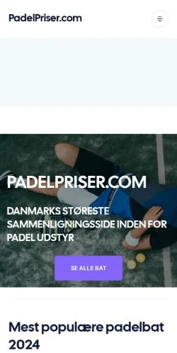 Forhåndsvisning af PadelPriser, medie fra Danmark til sponsorerede artikler