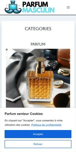 Podgląd witryny Parfum Masculin, medium z kraju Francja do artykułów sponsorowanych