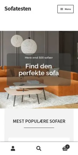 Anteprima del sito Sofatesten, media di Danimarca per articoli sponsorizzati