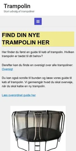 Anteprima del sito Trampolinerne, media di Danimarca per articoli sponsorizzati