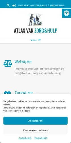 Podgląd witryny Zorghulpatlas, medium z kraju Holandia do artykułów sponsorowanych