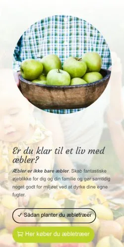Anteprima del sito æbletræer, media di Danimarca per articoli sponsorizzati