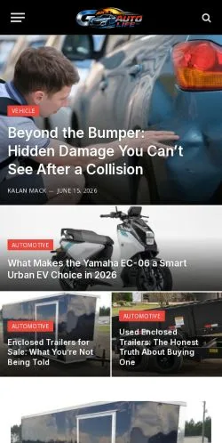 Pré-visualização do site G-Auto Life, meio de Estados Unidos para artigos patrocinados