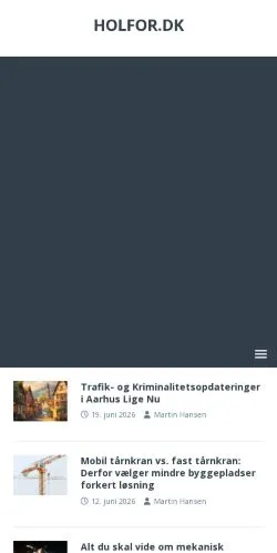 Forhåndsvisning av nettstedet Holfor.dk -, medium fra Danmark for sponsede artikler
