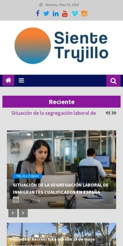 Anteprima del sito Siente Trujillo, media di Spagna per articoli sponsorizzati