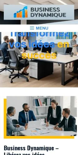 Anteprima del sito Business Dynamique, media di Francia per articoli sponsorizzati