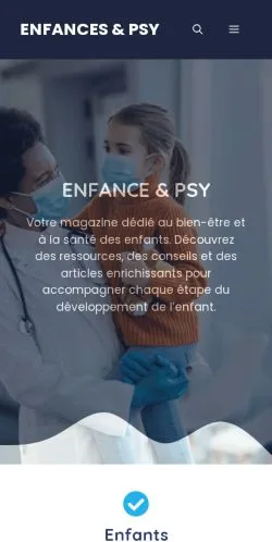 Anteprima del sito Enfances & Psy, media di Francia per articoli sponsorizzati