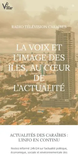 Anteprima del sito Radio Télévision Caraibes, media di Francia per articoli sponsorizzati