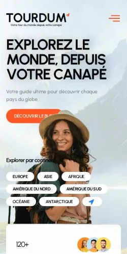 Pré-visualização do site Tourdum, meio de França para artigos patrocinados