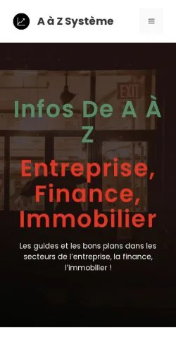 Preview of the A à Z Système website, a media outlet in France for sponsored articles