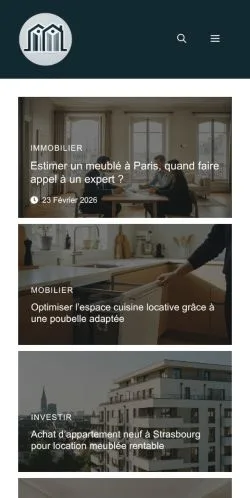 Anteprima del sito Immobilier Meublé, media di Francia per articoli sponsorizzati