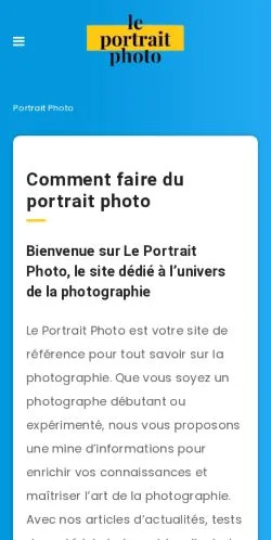 Anteprima del sito Le Portrait Photo, media di Francia per articoli sponsorizzati